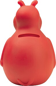 Hippo money box, red