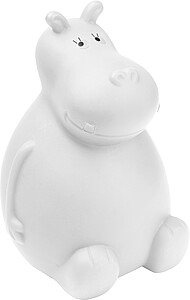 Hippo money box, white