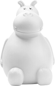 Hippo money box, white