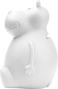 Hippo money box, white