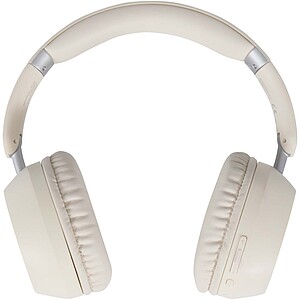 Hoggar recycled plastic over-ear foldeable ANC and ENC headphones, white