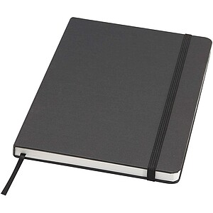 Holm A5 stone paper hard cover notebook with lined pages, solid black