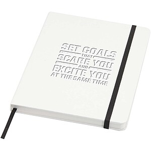 Holm A5 stone paper hard cover notebook with lined pages, white