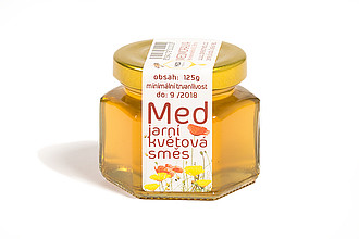 Honey 125g hexagon, spring flower mixture