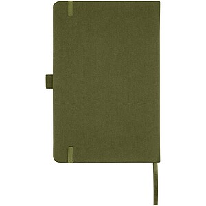 Honua A5 recycled paper notebook with recycled PET cover, forest green