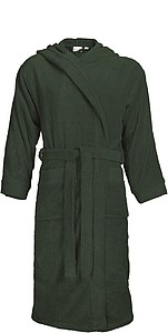 Hooded Bathrobe, dark green, S/M