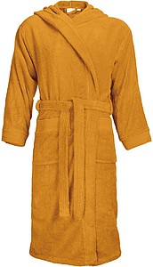Hooded Bathrobe, honey yellow, S/M