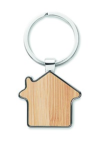House key ring metal bamboo
