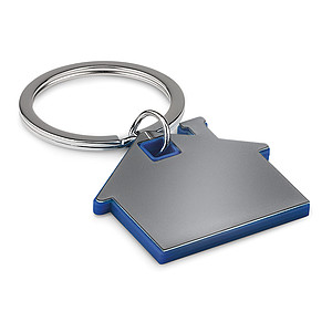House shape plastic key ring