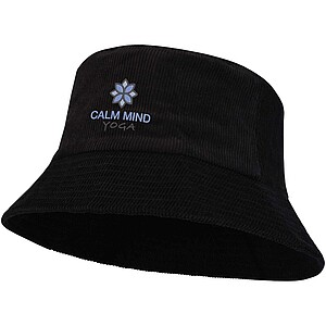 Howson recycled corduroy sun hat, solid black