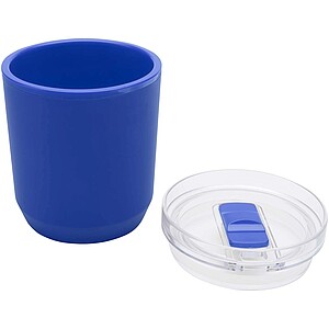 Hudson 180 ml recycled plastic double-wall tumbler, blue