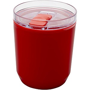Hudson 180 ml recycled plastic double-wall tumbler, red