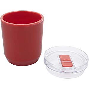 Hudson 180 ml recycled plastic double-wall tumbler, red