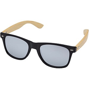 Hue sunglasses with bamboo temples, silver