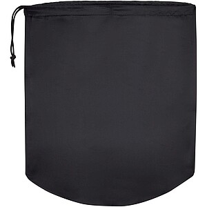 Huggy fleece plaid blanket with carry pouch 220x250 cm, solid black