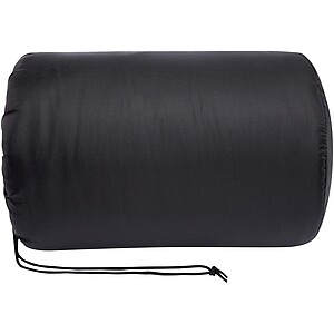 Huggy fleece plaid blanket with carry pouch 220x250 cm, solid black