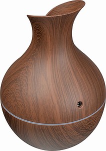 Humidifier with dark wood look