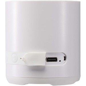 Hunor 3W recycled plastic wireless speaker, white