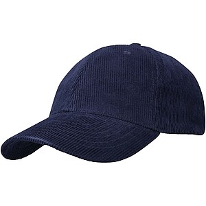 Hutton 6 panel recycled corduroy cap, navy