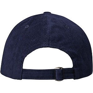 Hutton 6 panel recycled corduroy cap, navy