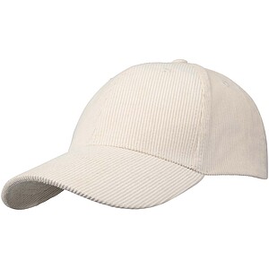 Hutton 6 panel recycled corduroy cap, sandstone