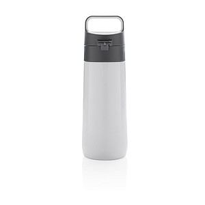 Hydrate leak proof lockable vacuum bottle, white