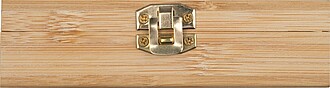 Ice cube set in Bamboo case, beige
