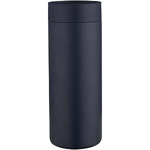 Illuminate 650 ml RCS recycled double wall stainless steel water bottle with 3-piece lid set, navy