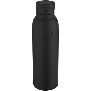 Illuminate 650 ml RCS recycled stainlesss steel double wall insulated water bottle, black