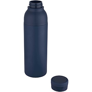 Illuminate 650 ml RCS recycled stainlesss steel double wall insulated water bottle, navy