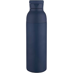 Illuminate 650 ml RCS recycled stainlesss steel double wall insulated water bottle, navy