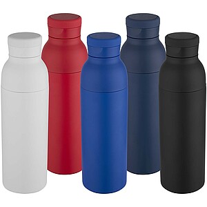 Illuminate 650 ml RCS recycled stainlesss steel double wall insulated water bottle, navy