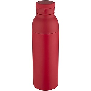 Illuminate 650 ml RCS recycled stainlesss steel double wall insulated water bottle, red