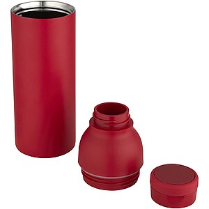 Illuminate 650 ml RCS recycled stainlesss steel double wall insulated water bottle, red
