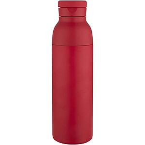 Illuminate 650 ml RCS recycled stainlesss steel double wall insulated water bottle, red