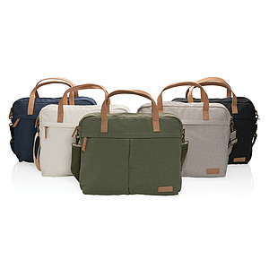 Impact AWARE™ 16 oz. recycled canvas laptop bag