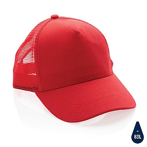 Impact AWARE™ Brushed rcotton 5 panel trucker cap 190gr