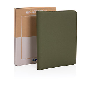 Impact Aware™ deluxe 300D tech portfolio with zipper