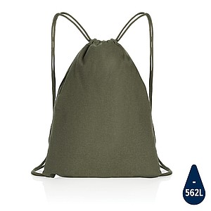 Impact AWARE™ recycled cotton drawstring backpack 145g