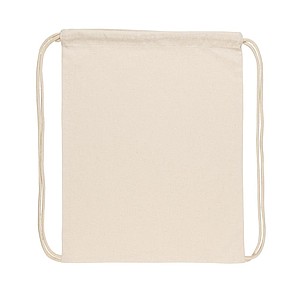 Impact AWARE™ recycled cotton drawstring backpack 145g
