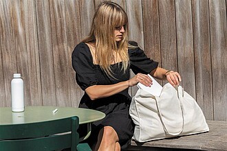 Impact AWARE™ Recycled cotton shopper 145g, beige
