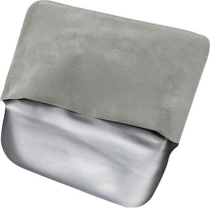 Inflatable soft travel pillow, grey