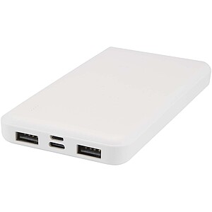 Intan 10.000 mAh 10W recycled plastic power bank, white