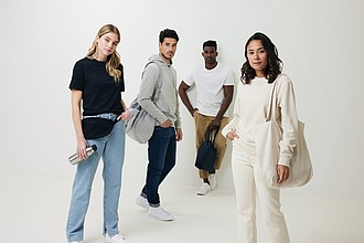 Iqoniq Denali recycled cotton crew neck undyed, grey, M
