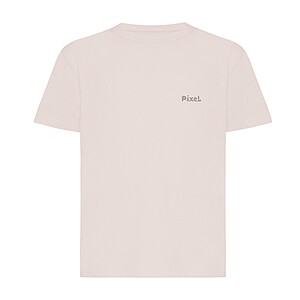 Iqoniq Koli kids lightweight recycled cotton t-shirt, cloud pink