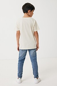 Iqoniq Koli kids lightweight recycled cotton t-shirt, natural raw