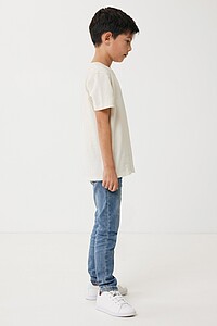Iqoniq Koli kids lightweight recycled cotton t-shirt, natural raw