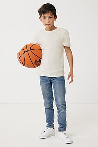 Iqoniq Koli kids lightweight recycled cotton t-shirt, natural raw