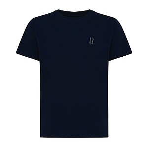 Iqoniq Koli kids lightweight recycled cotton t-shirt, navy