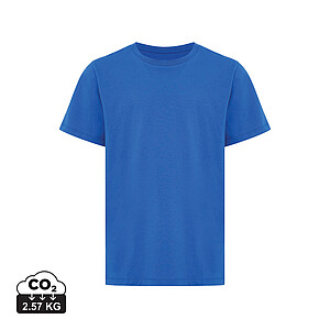 Iqoniq Koli kids lightweight recycled cotton t-shirt, royal blue, size 3/4